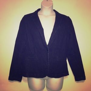 Banana Republic Size 14 Blue Jean Blazer Jacket
